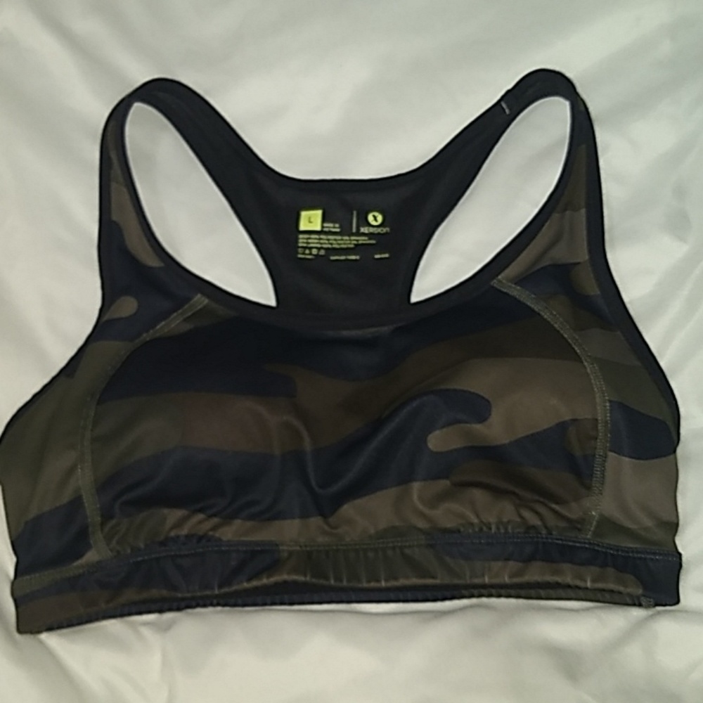 Camo sports bra large
